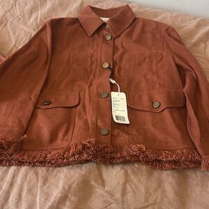 Akris Punto Rust Linen Jacket NWT woman’s size 4